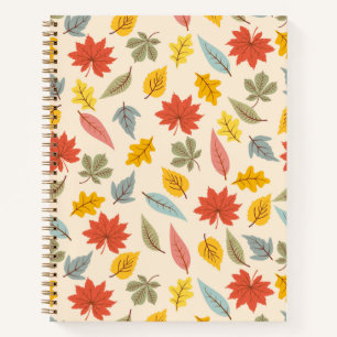 Farbiges Leaf Fall Pattern Notizbuch