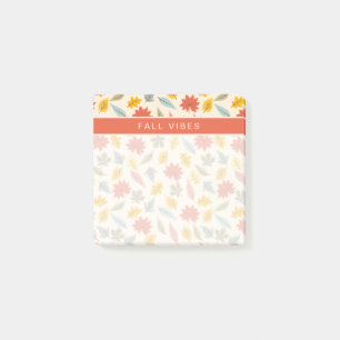 Farbiges Leaf Fall Pattern Post-it Klebezettel