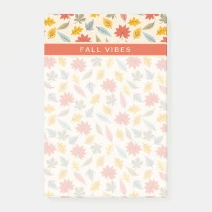 Farbiges Leaf Fall Pattern Post-it Klebezettel