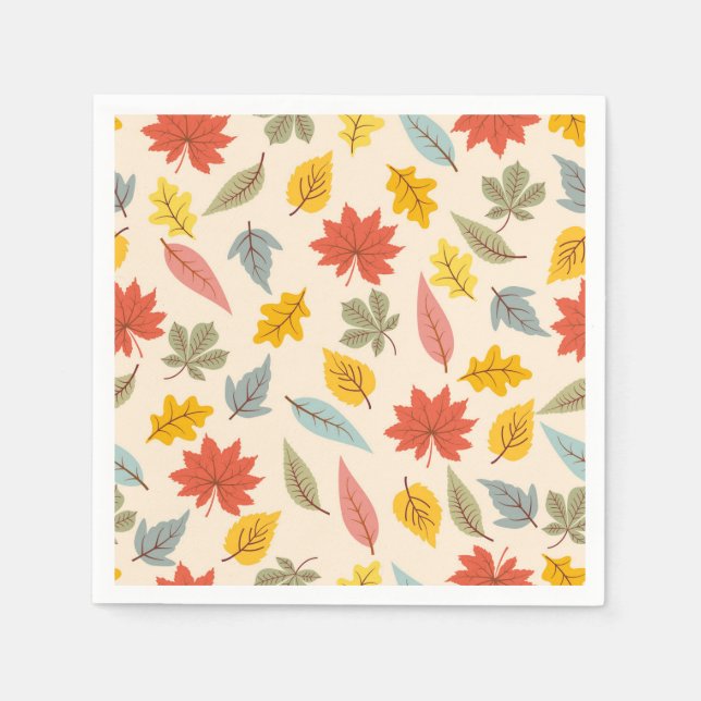 Farbiges Leaf Fall Pattern Serviette (Vorderseite)