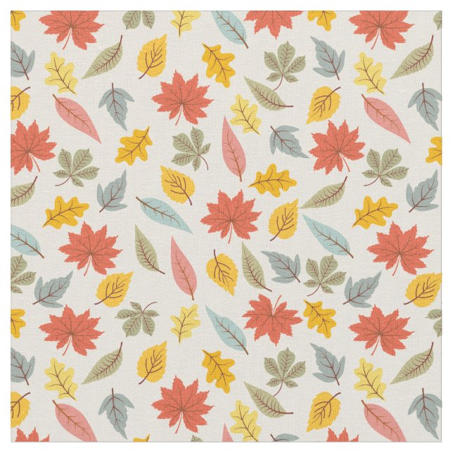 Farbiges Leaf Fall Pattern Stoff (Nahaufnahme)