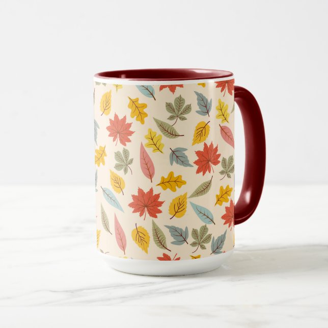 Farbiges Leaf Fall Pattern Tasse (VorderseiteRechts)