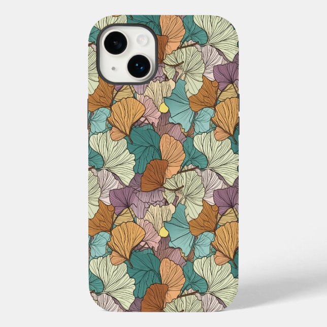 Farbiges Leaf-Muster Case-Mate iPhone Hülle (Rückseite)