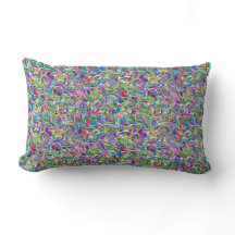 Farbiges Leaf Muster Reversible Boho Throw Kissen