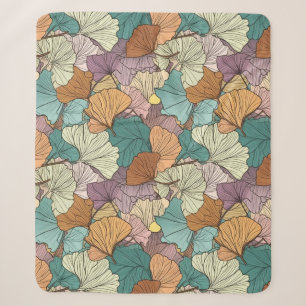Farbiges Leaf-Muster Sherpadecke