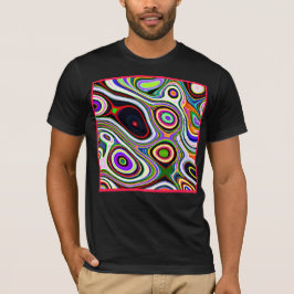 Farbiges, lebhaftes Abstraktionsmuster T-Shirt