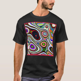 Farbiges, lebhaftes Abstraktionsmuster T-Shirt