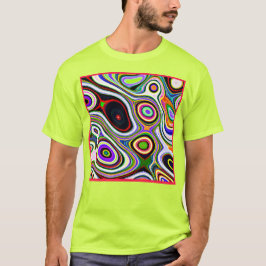 Farbiges, lebhaftes Abstraktionsmuster T-Shirt