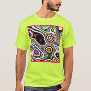 Farbiges, lebhaftes Abstraktionsmuster T-Shirt