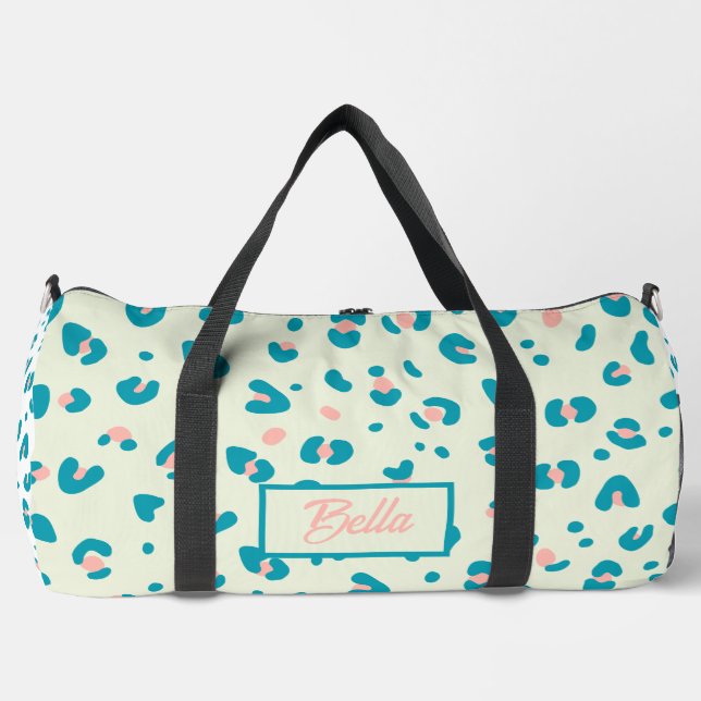 Farbiges Leopard-Muster Duffle Bag (Vorderseite)