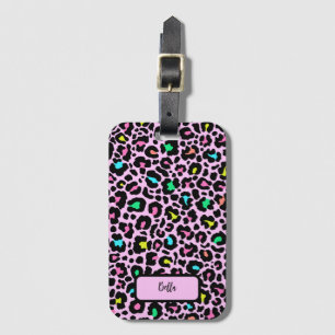 Farbiges Leopard-Muster Gepäckanhänger