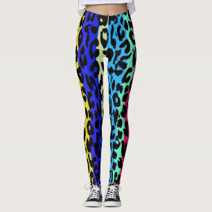Farbiges Leopard-Skin-Muster #23 Leggings