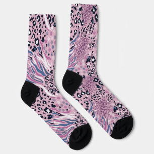 Farbiges Leopardenfell-Muster Socken