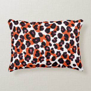 Farbiges Leopardenmuster: Nahtloses Design. Dekokissen