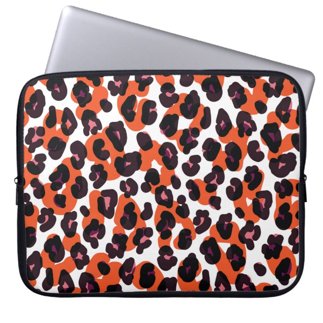 Farbiges Leopardenmuster: Nahtloses Design. Laptopschutzhülle (Vorderseite)