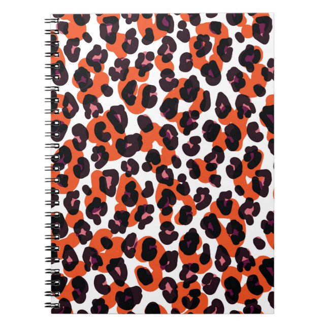 Farbiges Leopardenmuster: Nahtloses Design. Notizblock (Vorderseite)
