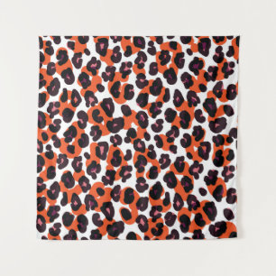 Farbiges Leopardenmuster: Nahtloses Design. Wandteppich