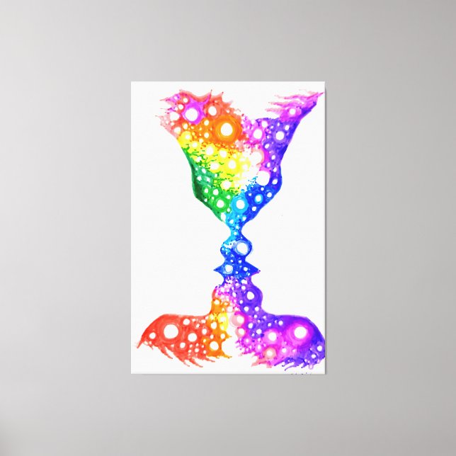 Farbiges Liebe-Poster Leinwanddruck (Vorderseite)