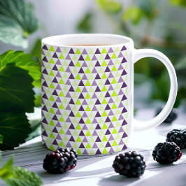 Farbiges Limones Lila geometrisches Muster Kaffeetasse