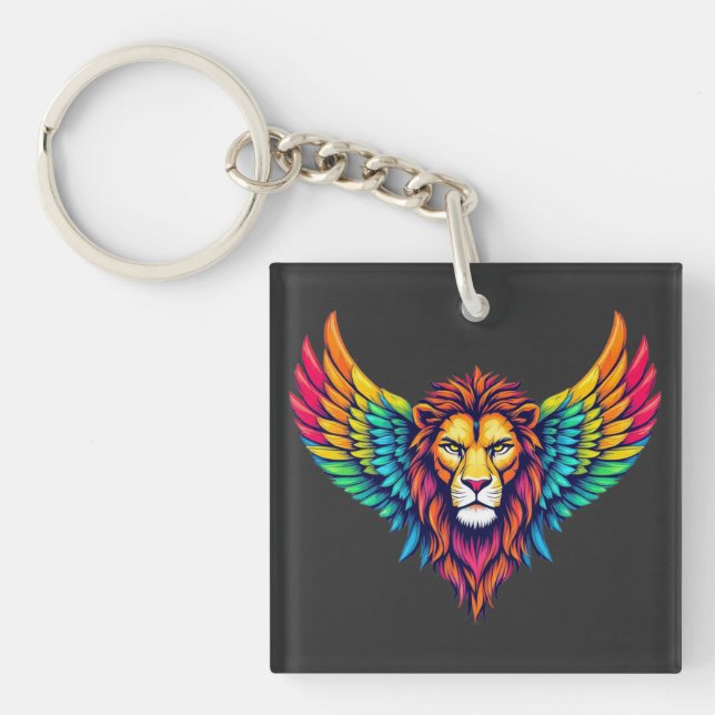 Farbiges Lionheart Schlüsselanhänger (Vorderseite)