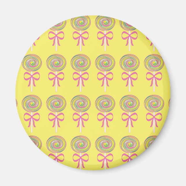 Farbiges Lollipopmuster Magnet (Vorne)