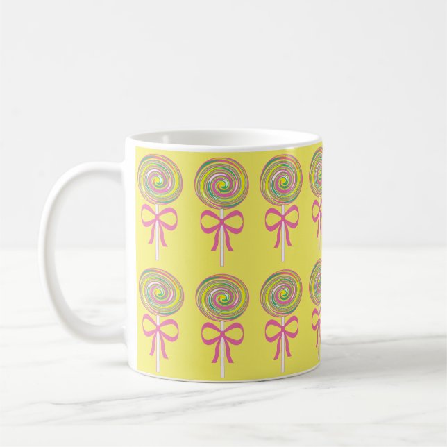 Farbiges Lollipopmuster Tasse (Links)