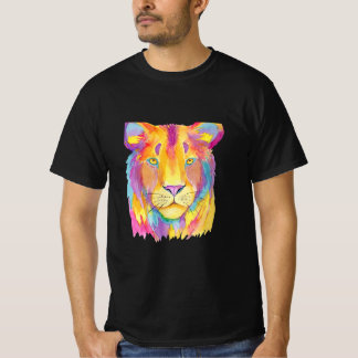 farbiges Löwenkunstlionendesign T-Shirt