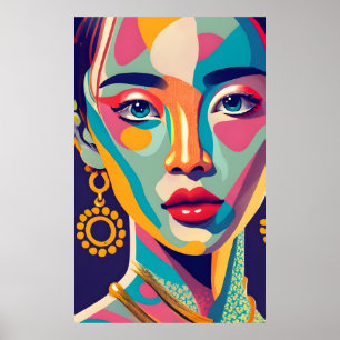 farbiges Mädchen Poster