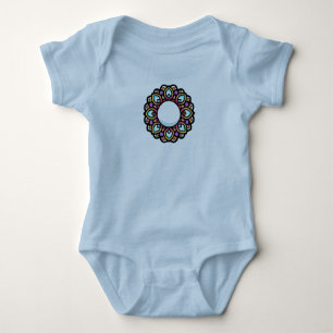 Farbiges Mandala Design Baby Strampler