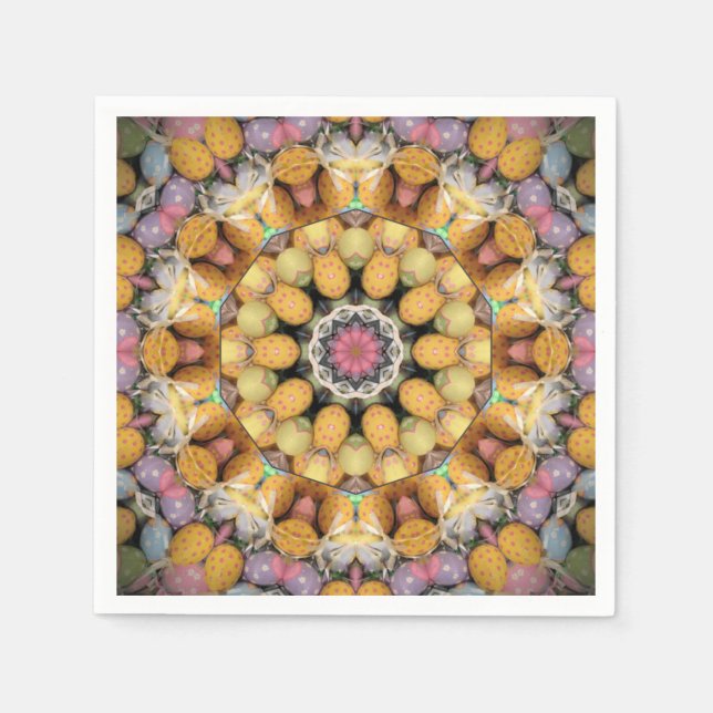 Farbiges Mandala Pattered Ostereier Paper Serviette (Vorderseite)
