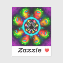 farbiges Mandelbrot-Fraktal Aufkleber