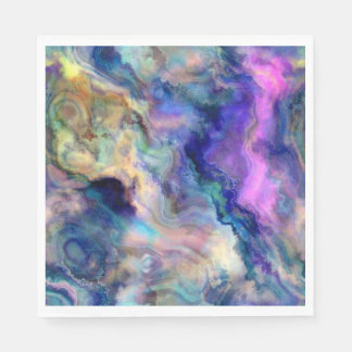 Farbiges Marmorpapier Napkin Serviette