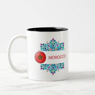 Farbiges Marokko Souvenir Zweifarbige Tasse