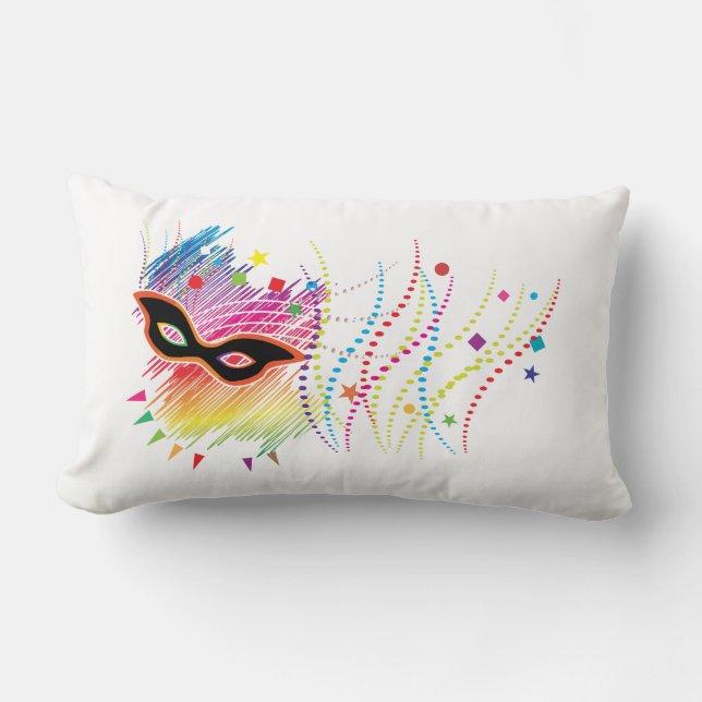 farbiges Maskendesign Lendenkissen (Vorderseite)