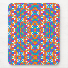 Farbiges Mauspad mit geometrischem Muster in Blau