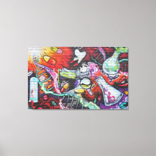 Farbiges medizinisches Thema Graffiti Leinwanddruck