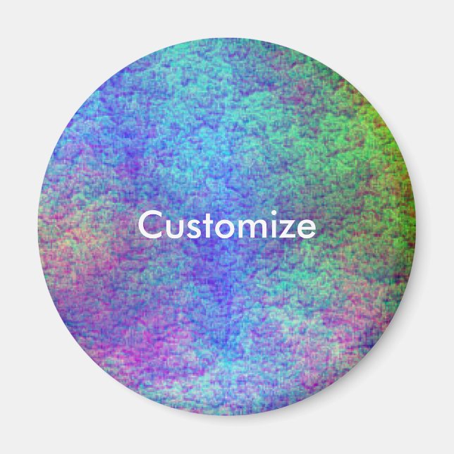 Farbiges Meeresbett III - Muster Magnet (Vorne)