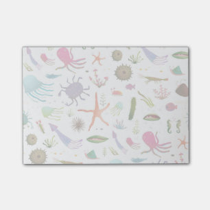 Farbiges Meeresleben Post-it Klebezettel