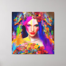 Farbiges Mixed Media Fashion Model