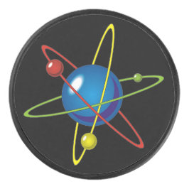 Farbiges Modell des Atom Eishockey Puck