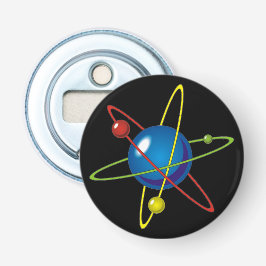 Farbiges Modell des Atom Flaschenöffner