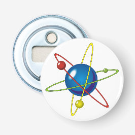 Farbiges Modell des Atom Flaschenöffner