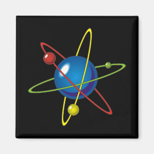 Farbiges Modell des Atom Magnet