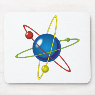 Farbiges Modell des Atom Mousepad