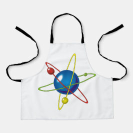 Farbiges Modell des Atom Schürze