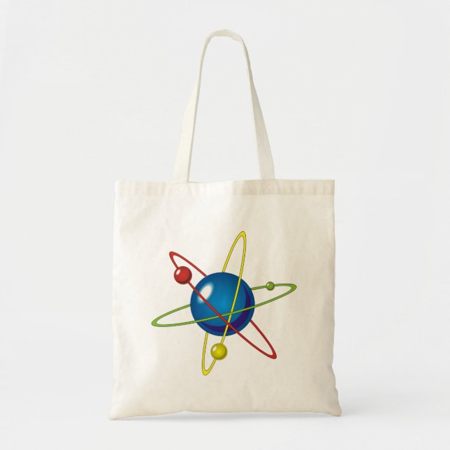 Farbiges Modell des Atom Tragetasche (Vorne)