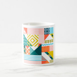 Farbiges modernes geometrisches Abstraktes Muster Kaffeetasse