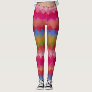 Farbiges modernes geometrisches Muster #43 Leggings
