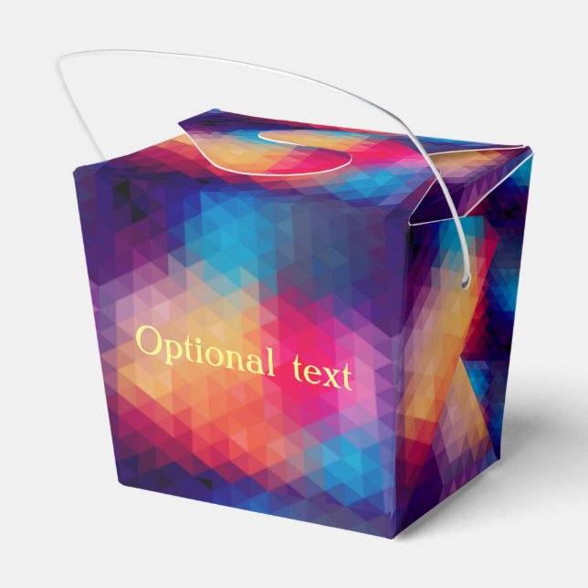 Farbiges modernes geometrisches Muster Geschenkschachtel (Rückseite)