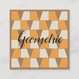 Farbiges modernes geometrisches Muster Quadratische Visitenkarte